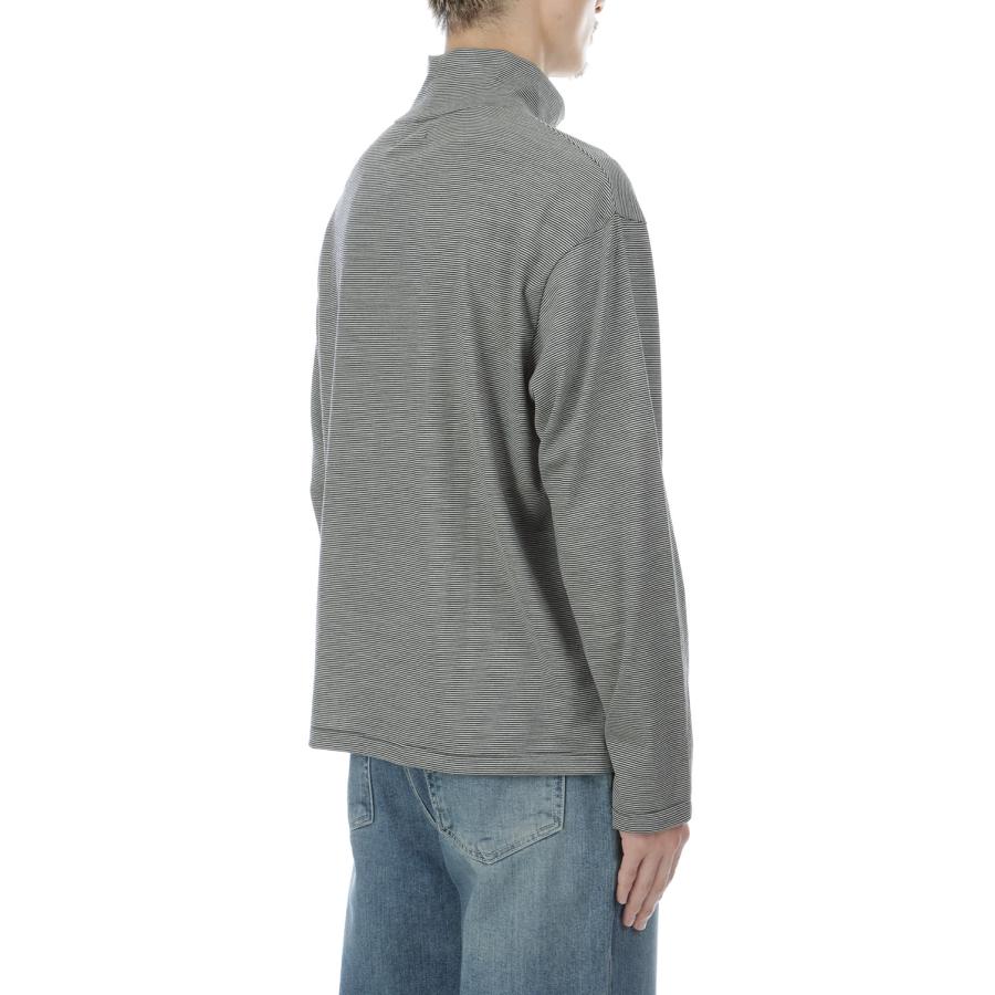 WOOL BORDER JERSEY TURTLE NECK - BLACK (263-60109) Universal Products(ユニバーサルプロダクツ) |  | 03