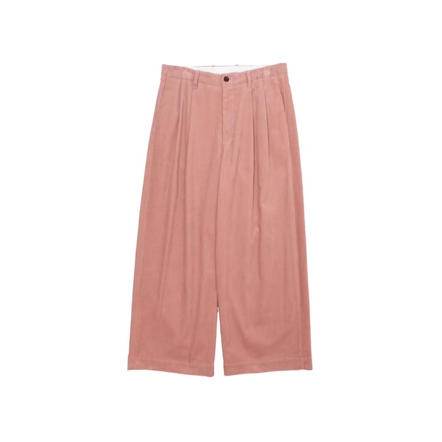 2TUCK WIDE CORDUROY TROUSERS - PINK (263-60505) Universal Products(ユニバーサルプロダクツ) | 