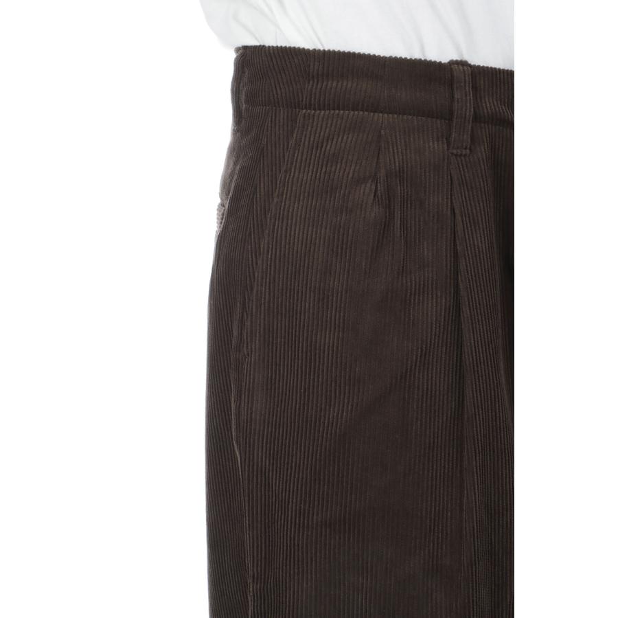 2TUCK WIDE CORDUROY TROUSERS - BROWN (263-60505) Universal Products(ユニバーサルプロダクツ) |  | 05