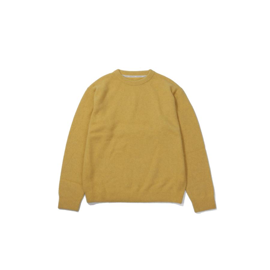FOX CREW NECK KNIT - YELLOW (263-60201) Universal Products(ユニバーサルプロダクツ) | 