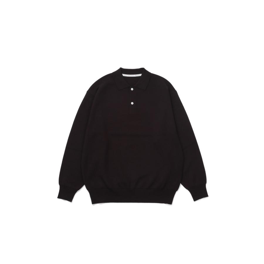 HIGH GAUGE KNIT POLO - BROWN (263-60203) Universal Products(ユニバーサルプロダクツ) | 