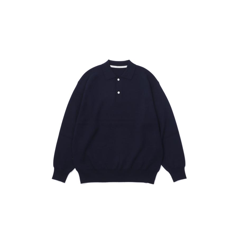 HIGH GAUGE KNIT POLO - NAVY (263-60203) Universal Products(ユニバーサルプロダクツ) | 