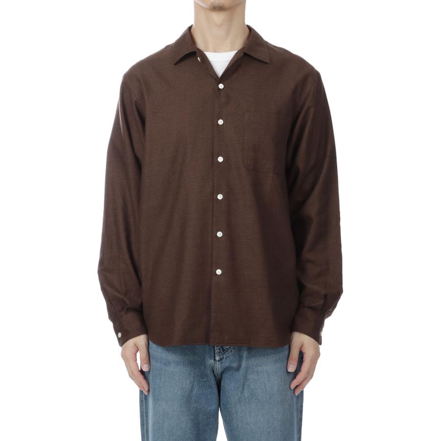 Micro Plaid Open Collar Shirt - Brown (SD26F-SH02) SEDAN ALL PURPOSE(セダン オール パーパス) |  | 04