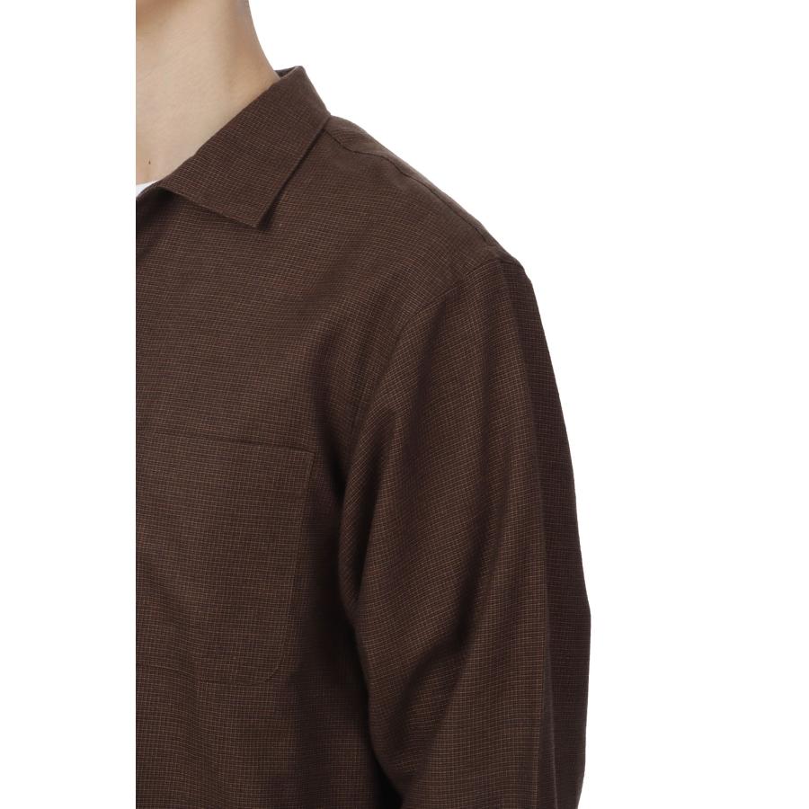Micro Plaid Open Collar Shirt - Brown (SD26F-SH02) SEDAN ALL PURPOSE(セダン オール パーパス) |  | 07