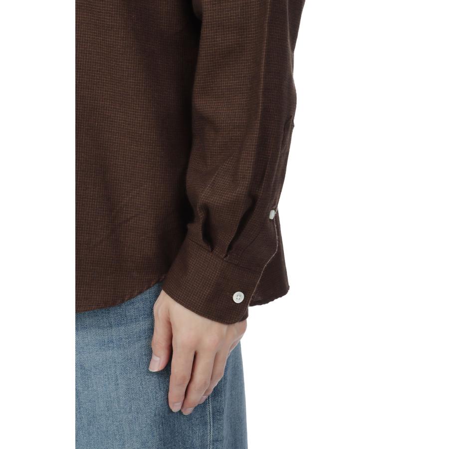 Micro Plaid Open Collar Shirt - Brown (SD26F-SH02) SEDAN ALL PURPOSE(セダン オール パーパス) |  | 08