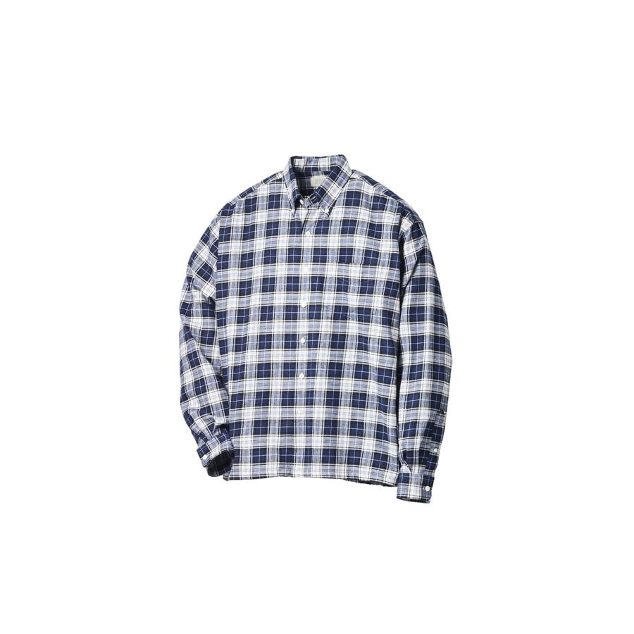 BOX Plaid BD Shirts - Navy / White (SD26F-SH04) SEDAN ALL PURPOSE(セダン オール パーパス) | 