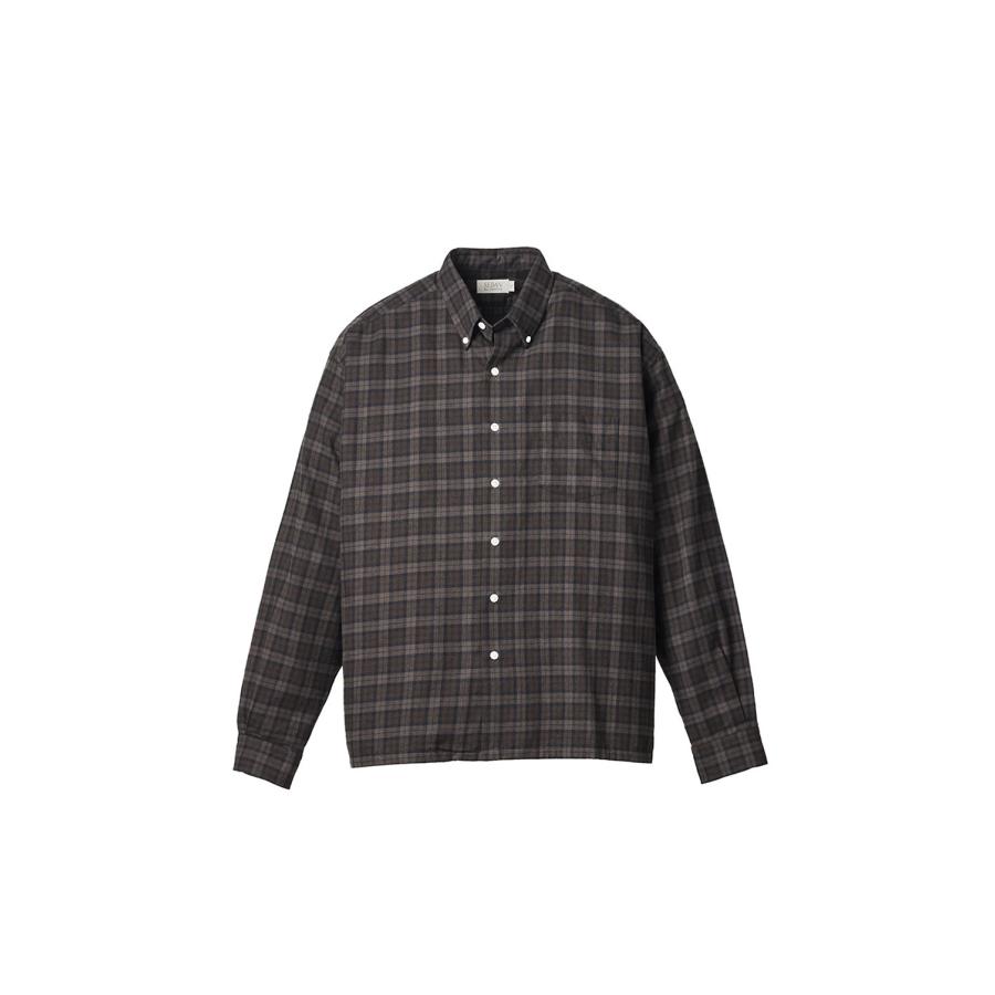 BOX Plaid BD Shirts - Olive / Brown (SD26F-SH04) SEDAN ALL PURPOSE(セダン オール パーパス) | 