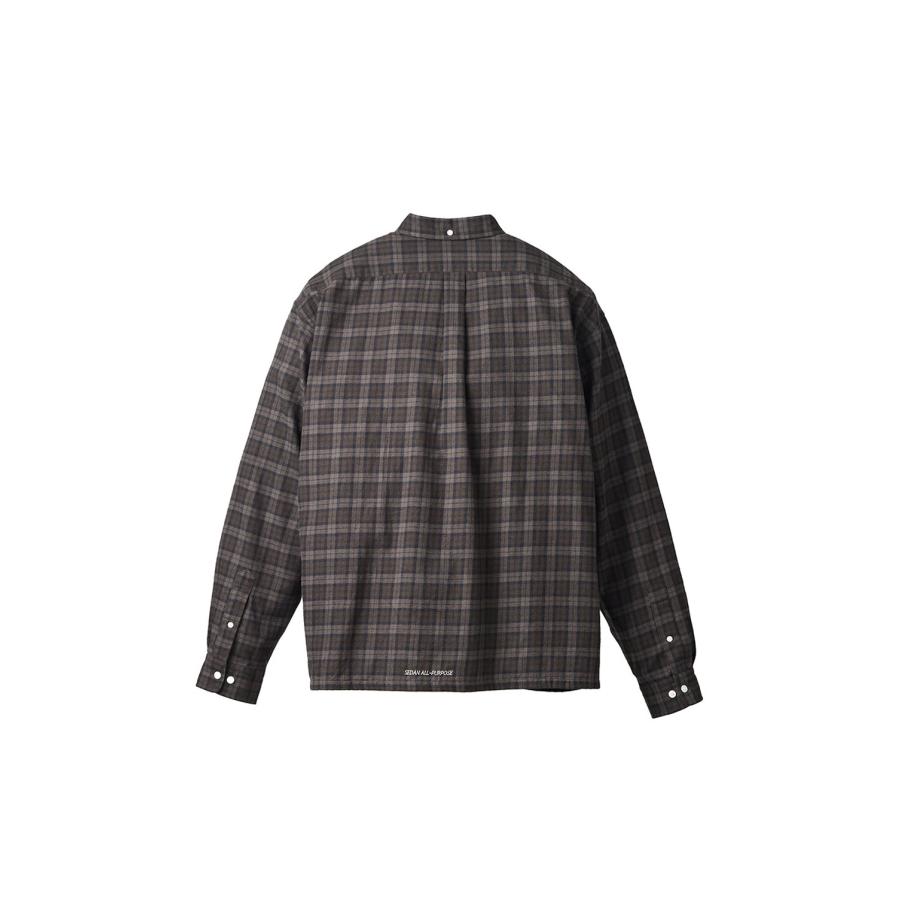 BOX Plaid BD Shirts - Olive / Brown (SD26F-SH04) SEDAN ALL PURPOSE(セダン オール パーパス) |  | 01