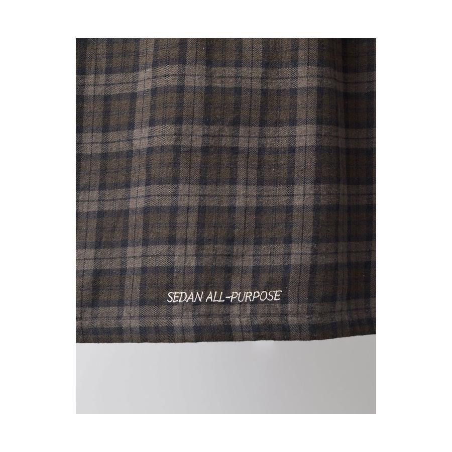 BOX Plaid BD Shirts - Olive / Brown (SD26F-SH04) SEDAN ALL PURPOSE(セダン オール パーパス) |  | 02