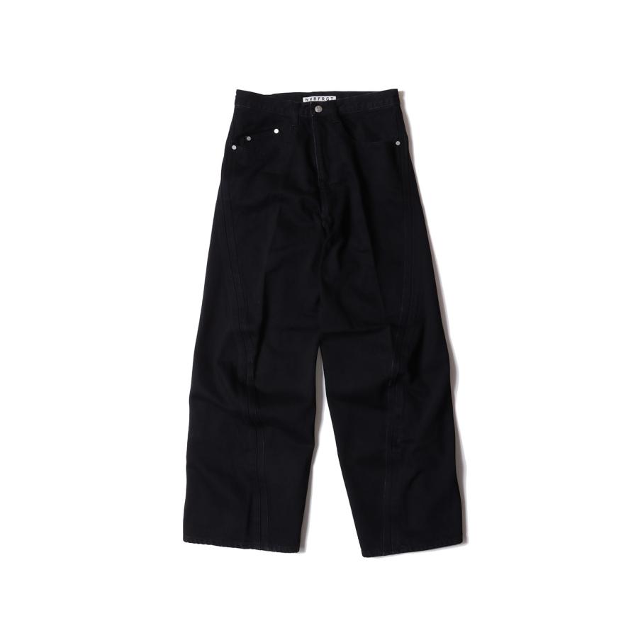 3D TWISTED WIDE LEG JEANS - FADED BLACK (NF251P14C) NVRFRGT(ネヴァーフォーゲット) | 