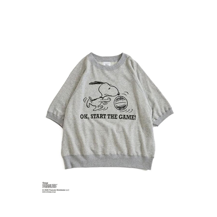 PEANUTS HALF SLEEVE SWEATSHIRT - 06 GRAY (26MMSCU17) Shinzone(シンゾーン) | THE SHINZONE