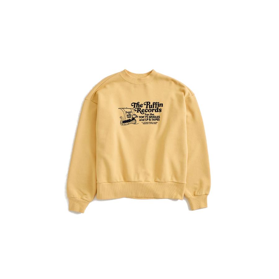 【P5倍】The Puffin Records SWEATSHIRT - 54 CORN YELLOW (26AMSCU09) Shinzone(シンゾーン) | THE SHINZONE