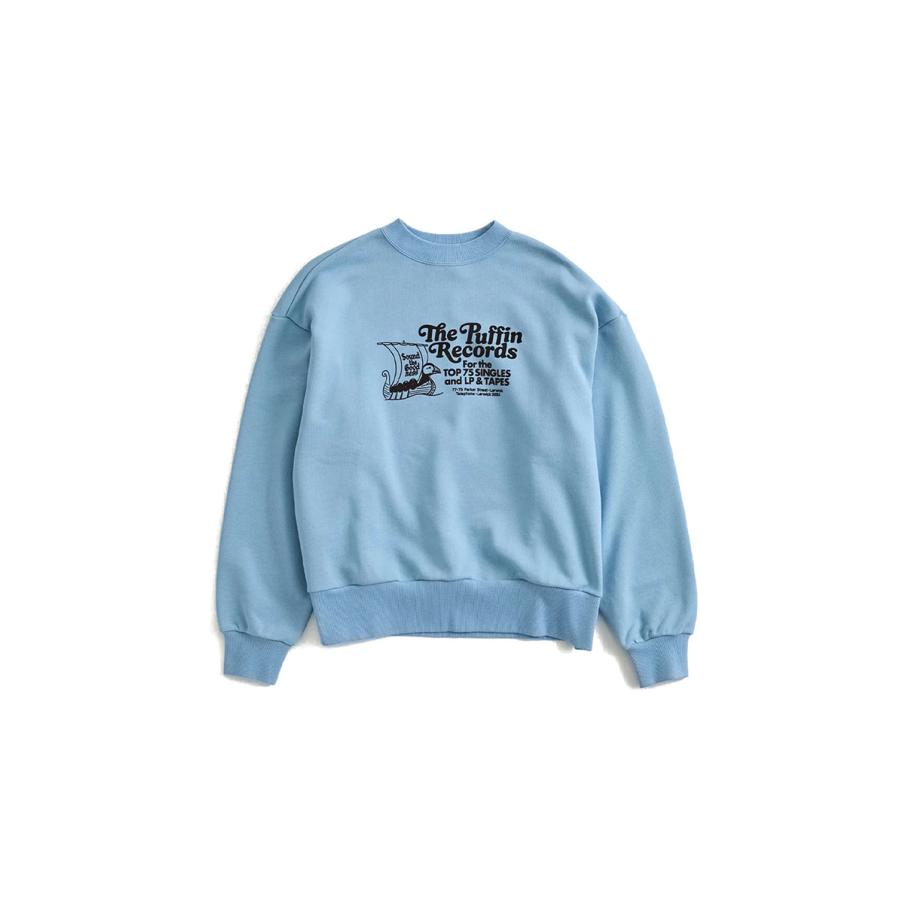 【P5倍】The Puffin Records SWEATSHIRT - 81 LIGHT BLUE (26AMSCU09) Shinzone(シンゾーン) | THE SHINZONE