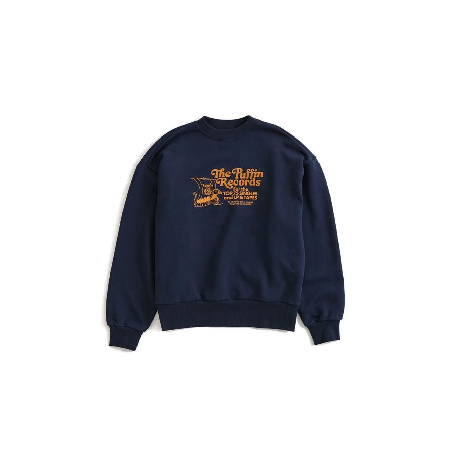 【P5倍】The Puffin Records SWEATSHIRT - 85 NAVY (26AMSCU09) Shinzone(シンゾーン) | THE SHINZONE