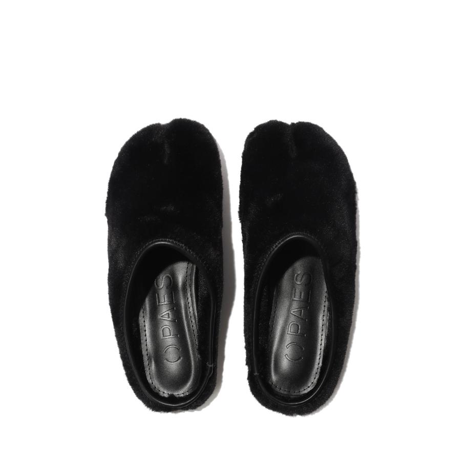ROUND FUR LOW MULE - BLACK (25007) PAES(ペイズ) |  | 07