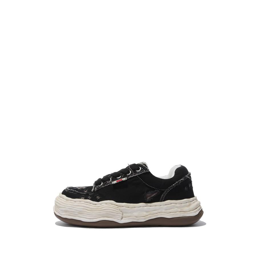 OLIVER / Ripping Canvas Low-Top Sneakers / BLACK (A17FW711) MIHARA YASUHIRO(ミハラ ヤスヒロ) | 