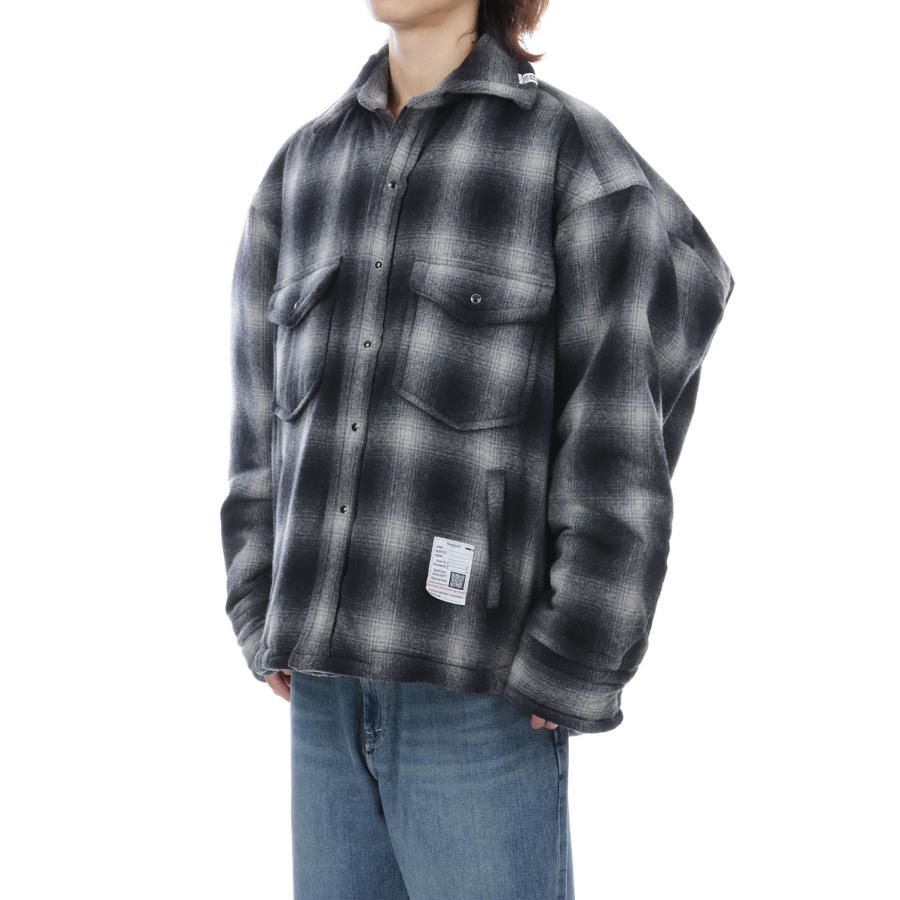 STRIPE PUFFER SHIRTS - BLACK (J17SH185) MIHARA YASUHIRO(ミハラ ヤスヒロ) |  | 04
