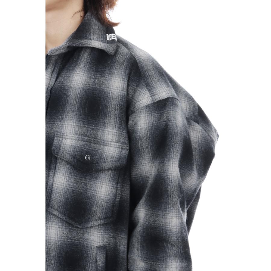 STRIPE PUFFER SHIRTS - BLACK (J17SH185) MIHARA YASUHIRO(ミハラ ヤスヒロ) |  | 07