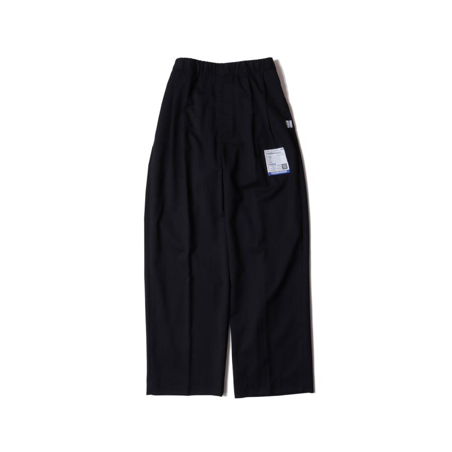 【in・stru(men-tal).】WASHABLE WOOL TWILL PANTS - BLACK (I17PT014) MIHARA YASUHIRO(ミハラ ヤスヒロ) | 