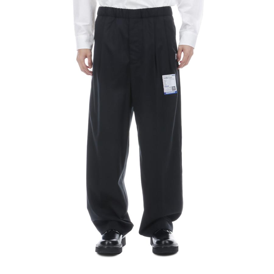 【in・stru(men-tal).】WASHABLE WOOL TWILL PANTS - BLACK (I17PT014) MIHARA YASUHIRO(ミハラ ヤスヒロ) |  | 03