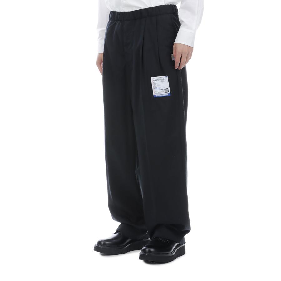 【in・stru(men-tal).】WASHABLE WOOL TWILL PANTS - BLACK (I17PT014) MIHARA YASUHIRO(ミハラ ヤスヒロ) |  | 04