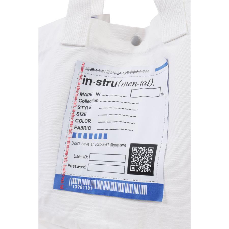 【in・stru(men-tal).】COTTON CANVAS TOTE BAG - WHITE (I17BG701) MIHARA YASUHIRO(ミハラ ヤスヒロ) |  | 03