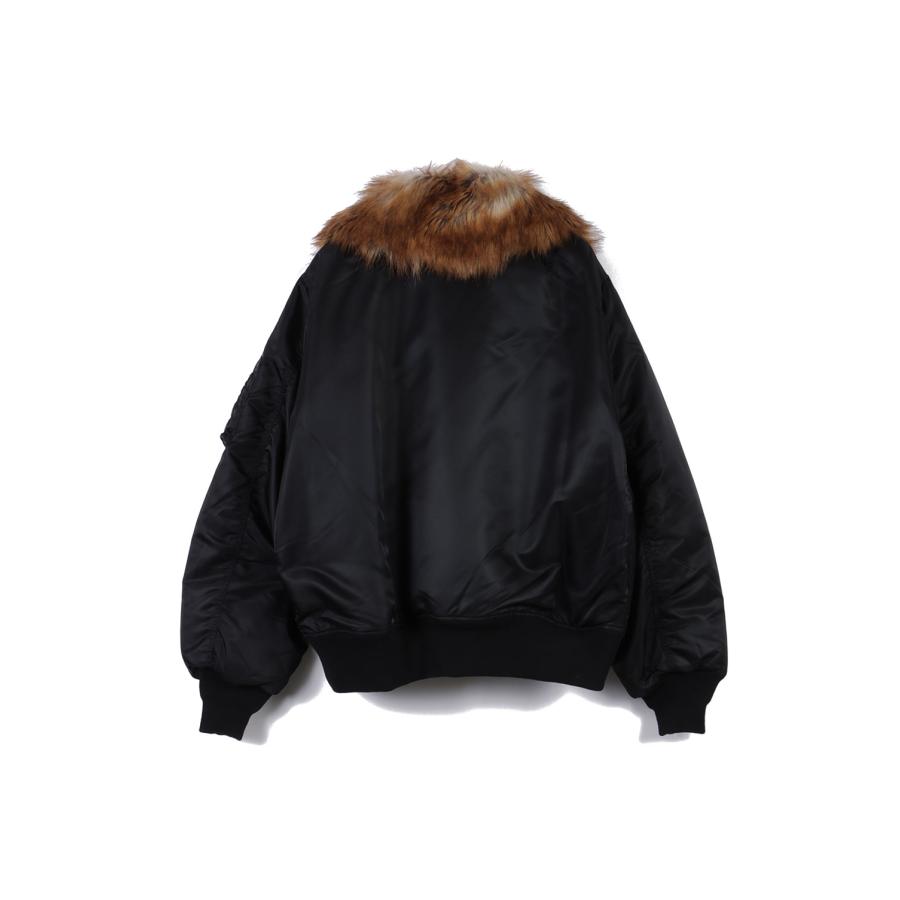 Embroidered Fur Collar Flight Jacket - BLACK (G17BL026) KAMIYA(カミヤ) |  | 01