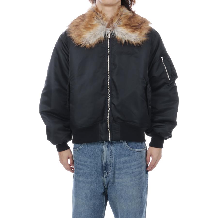 Embroidered Fur Collar Flight Jacket - BLACK (G17BL026) KAMIYA(カミヤ) |  | 03