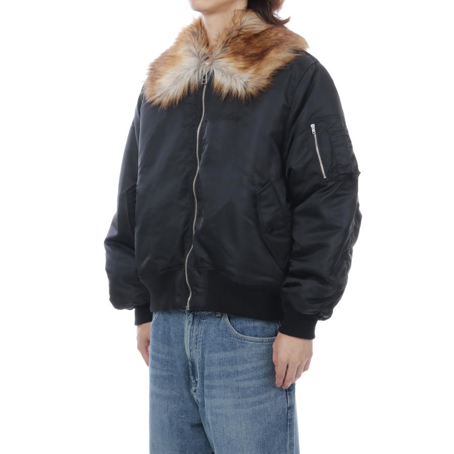 Embroidered Fur Collar Flight Jacket - BLACK (G17BL026) KAMIYA(カミヤ) |  | 04