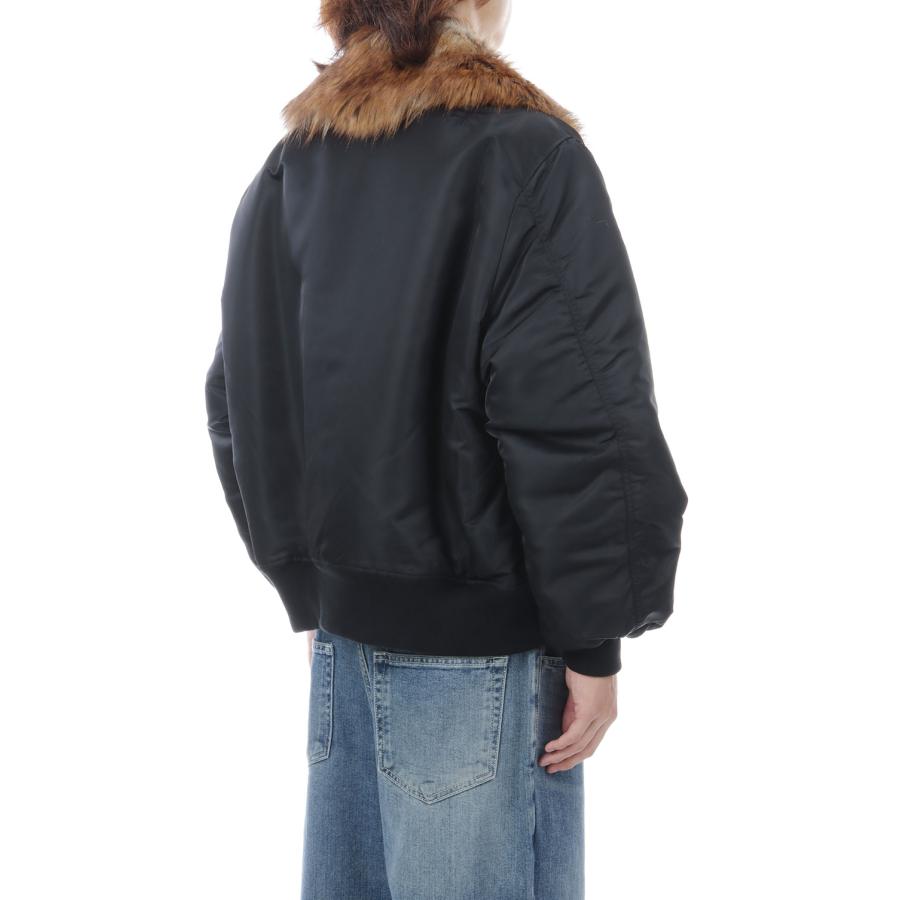 Embroidered Fur Collar Flight Jacket - BLACK (G17BL026) KAMIYA(カミヤ) |  | 05