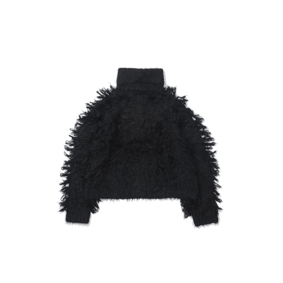Shaggy Fringe Knit Jacket - BLACK (G17CD075) KAMIYA(カミヤ) |  | 01
