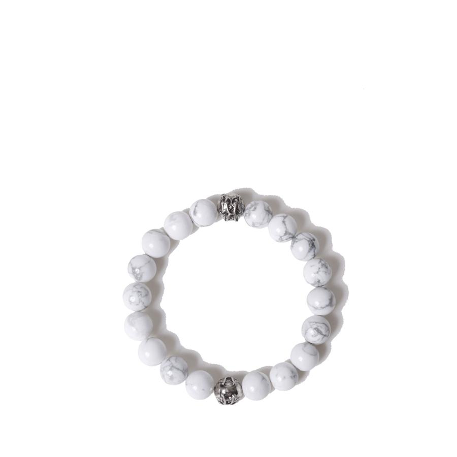 "KMY Ball" Natural Stone Blacelet - WHITE (G17AC219) KAMIYA(カミヤ) | 