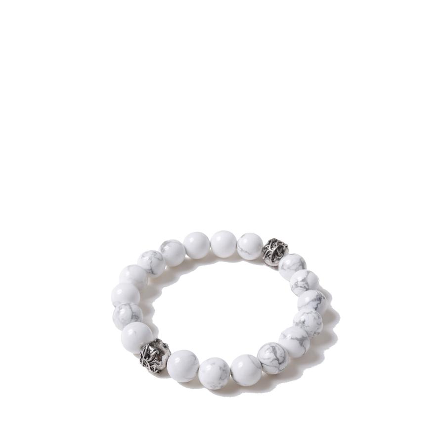 "KMY Ball" Natural Stone Blacelet - WHITE (G17AC219) KAMIYA(カミヤ) |  | 01