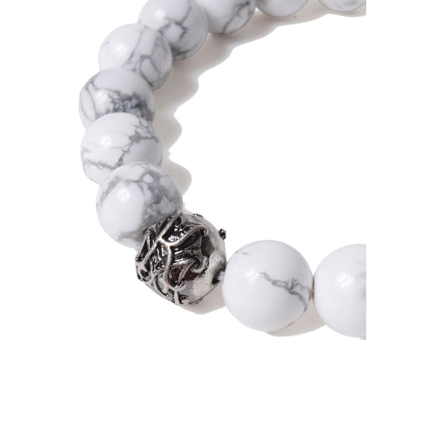 "KMY Ball" Natural Stone Blacelet - WHITE (G17AC219) KAMIYA(カミヤ) |  | 02