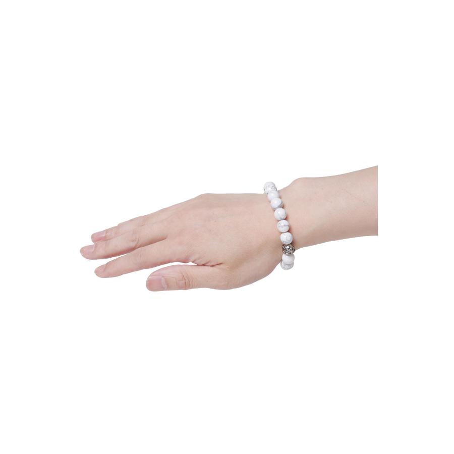 "KMY Ball" Natural Stone Blacelet - WHITE (G17AC219) KAMIYA(カミヤ) |  | 03