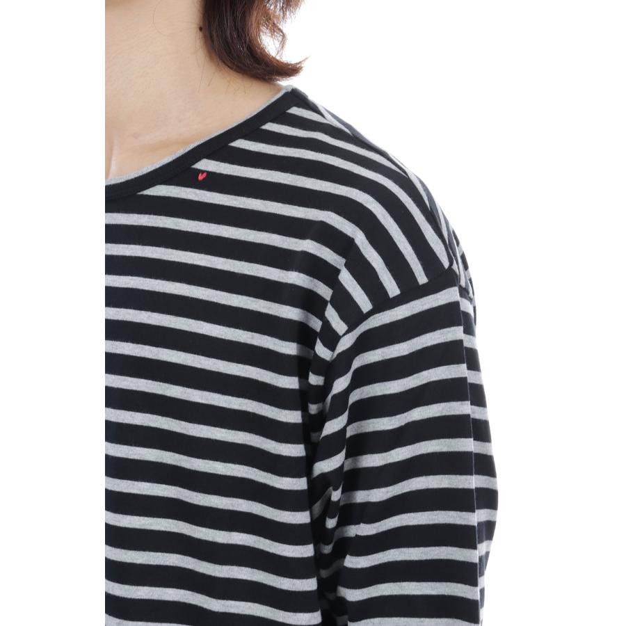 【P5倍】H/W BEATNIK BORDER CREWNECK / BLACK (BFA-P-006-4279) Porter Classic(ポータークラシック) |  | 07