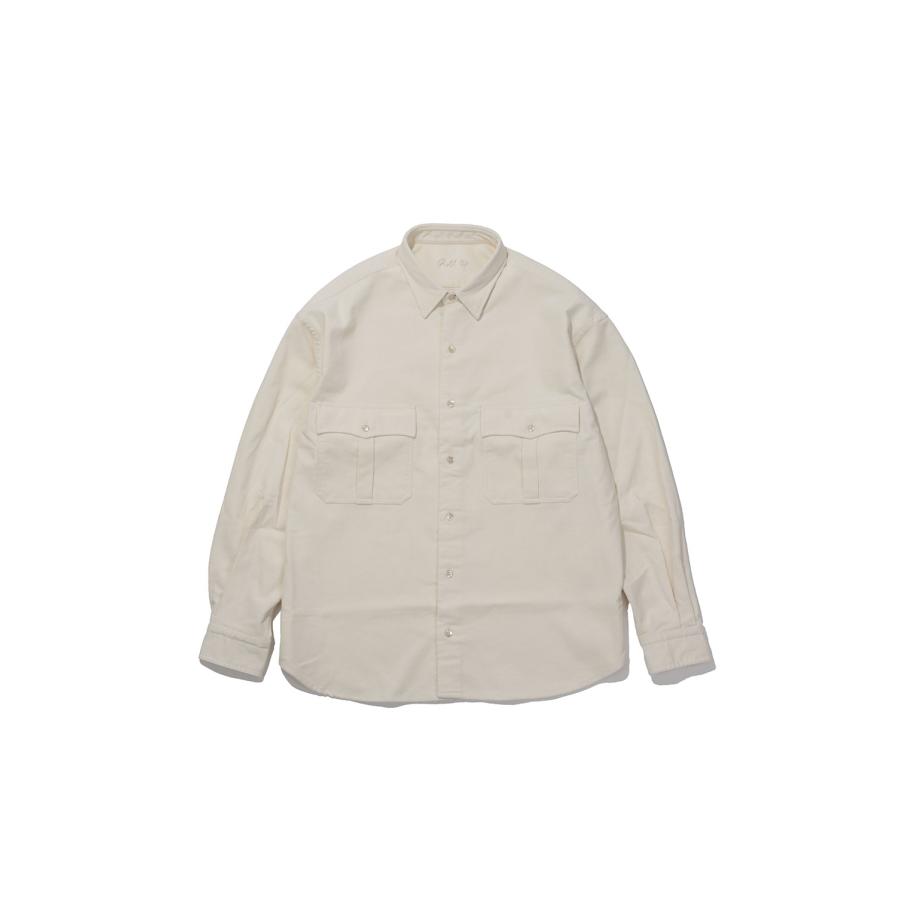 【P5倍】ROLL UP ORGANIC CORDUROY SHIRT (14WALE) / WHITE (BFA-P-016-4306) Porter Classic(ポータークラシック) | 
