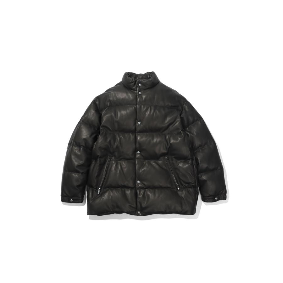 LEATHER DOWN JACKET W / LOVE & PEACE SILVER (ENTREFINO / BLACK (BFA-P-017-3592) Porter Classic(ポータークラシック) | 