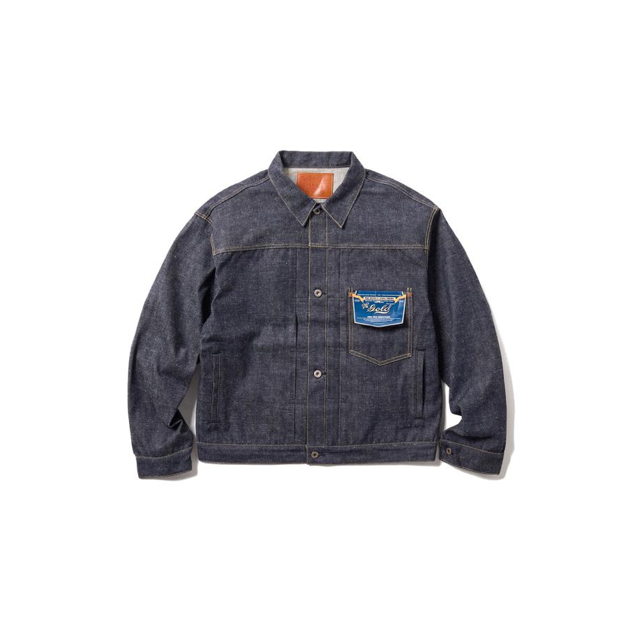 RECYCLED WASTE SUVIN COTTON YARN 14oz. DENIM BLOUSE WWII MODEL - N.NAVY (GL16001N ) Gold(ゴールド) | 