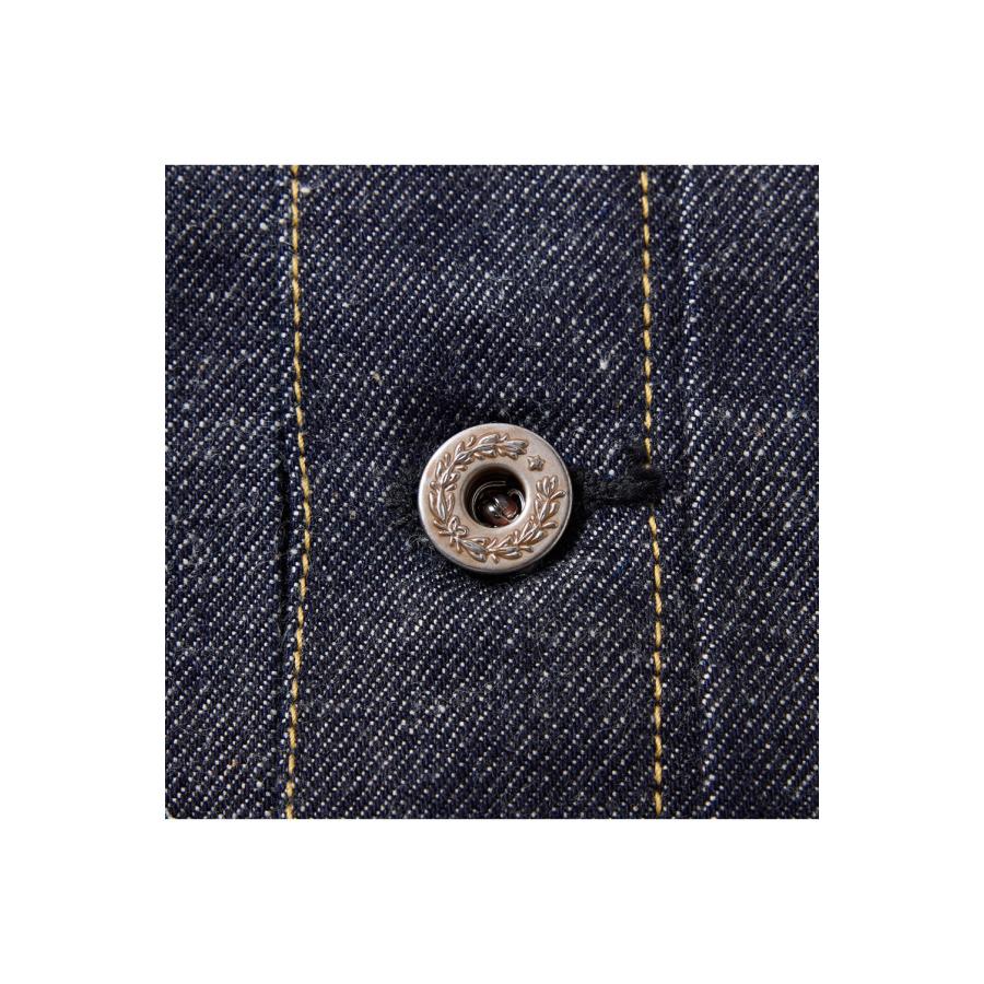 RECYCLED WASTE SUVIN COTTON YARN 14oz. DENIM BLOUSE WWII MODEL - N.NAVY (GL16001N ) Gold(ゴールド) |  | 02