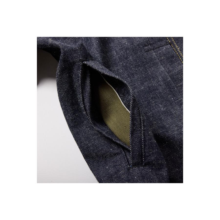 RECYCLED WASTE SUVIN COTTON YARN 14oz. DENIM BLOUSE WWII MODEL - N.NAVY (GL16001N ) Gold(ゴールド) |  | 03