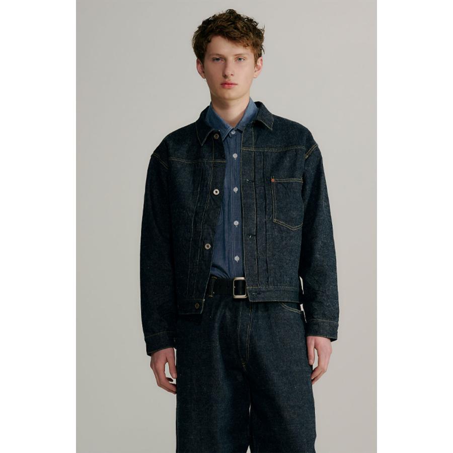 RECYCLED WASTE SUVIN COTTON YARN 14oz. DENIM BLOUSE WWII MODEL - N.NAVY (GL16001N ) Gold(ゴールド) |  | 04