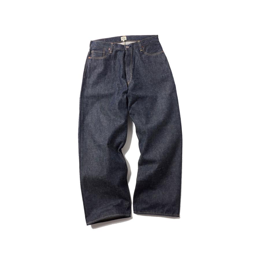 RECYCLED WASTE SUVIN COTTON YARN 140z. DENIM SPOCKET WIDE PANTS WW I MODEL - N.NAVY (GL42675N) Gold(ゴールド) | 