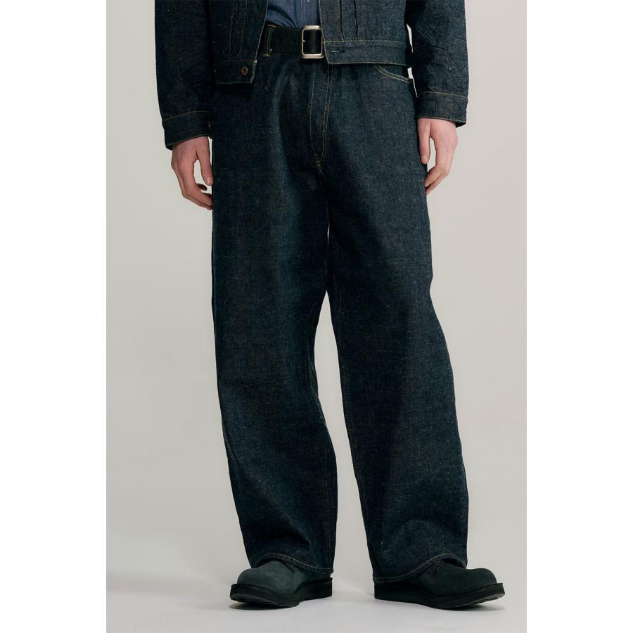 RECYCLED WASTE SUVIN COTTON YARN 140z. DENIM SPOCKET WIDE PANTS WW I MODEL - N.NAVY (GL42675N) Gold(ゴールド) |  | 04