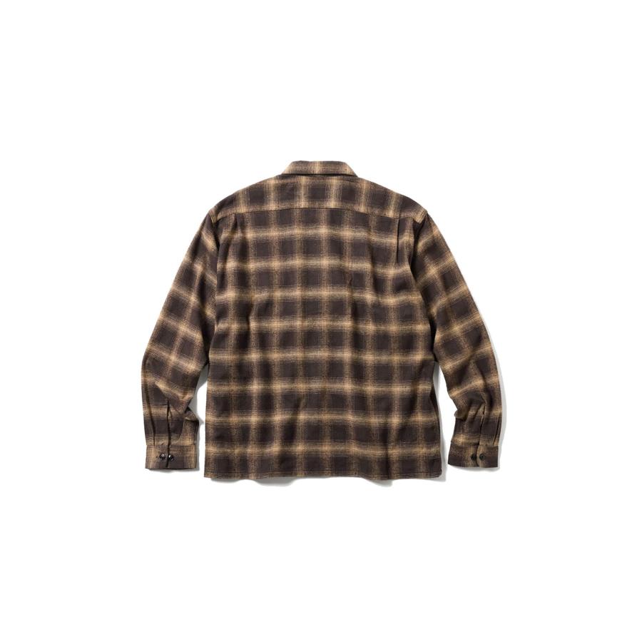 COTTON/SILK NEP CHECK OPEN SHIRT - BLACK (GL29754) Gold(ゴールド) |  | 01