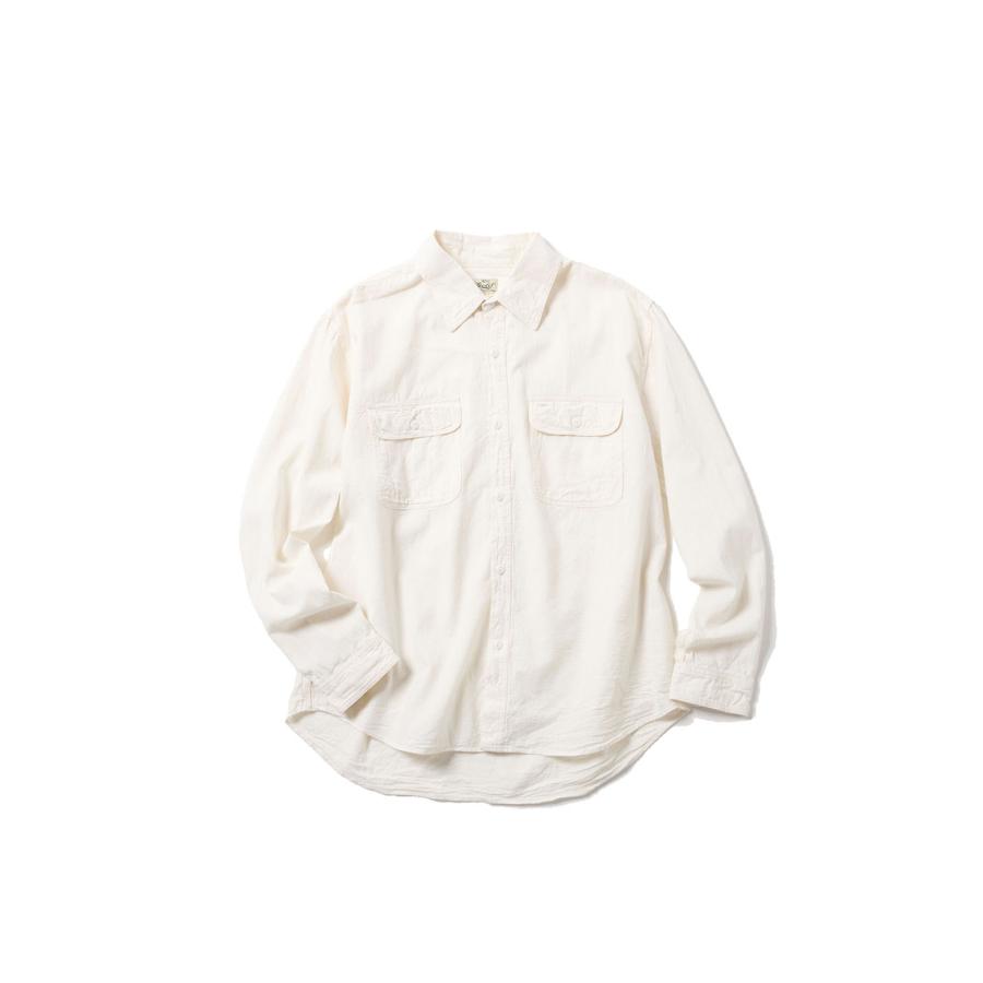 CHAMBRAY WORK SHIRT - OFF WHITE (GL29756) Gold(ゴールド) | 