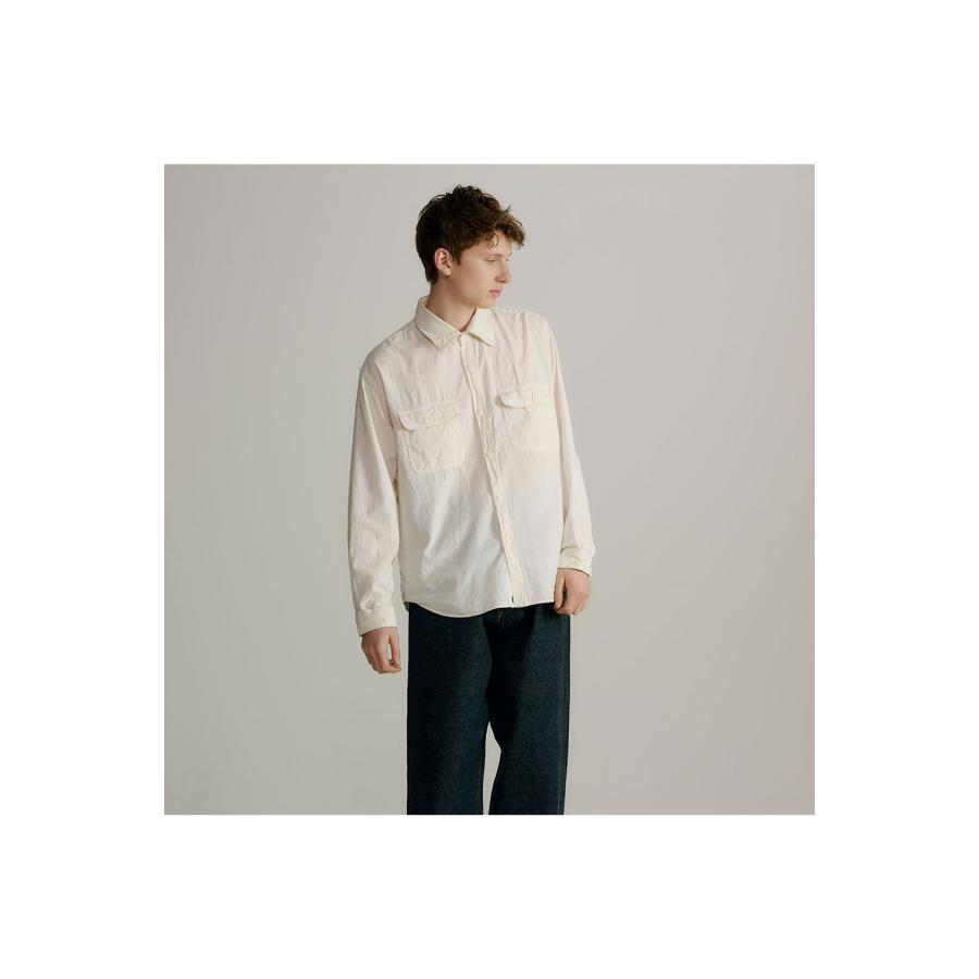 CHAMBRAY WORK SHIRT - OFF WHITE (GL29756) Gold(ゴールド) |  | 03