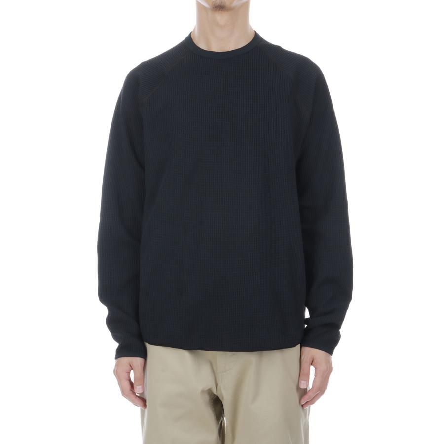 Waffle Light L/S T-shirt - BLACK (GL45142) Goldwin(ゴールドウイン) |  | 01