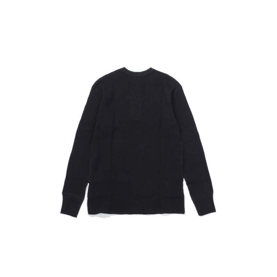 Thermal King Waffle Henleyneck L/S - Black (#52016) Healthknit(ヘルスニット) |  | 01