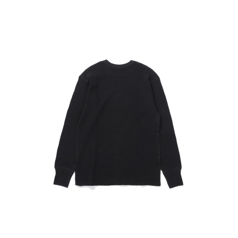 Thermal King Waffle Crewneck L/S - Black (#52017) Healthknit(ヘルスニット) |  | 01